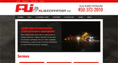 Desktop Screenshot of aliexcavation.com